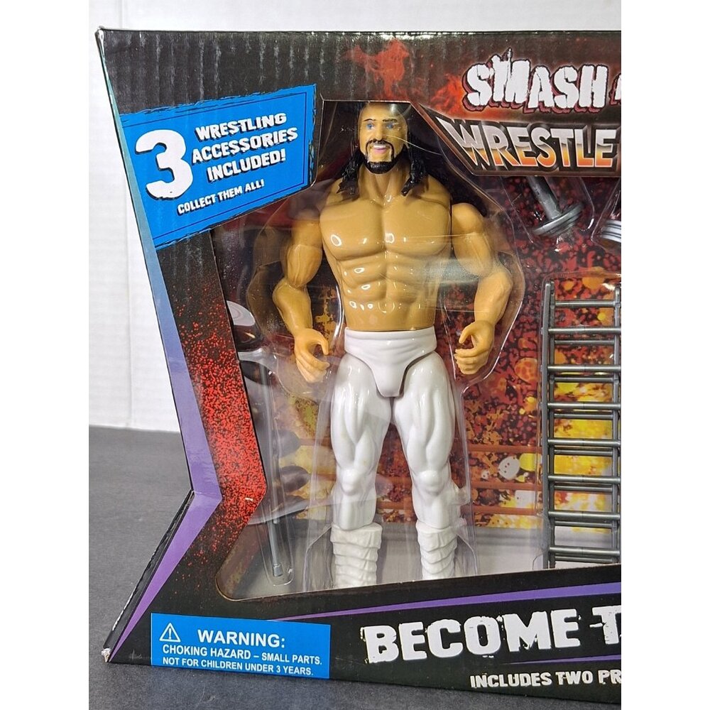 Smash & Slam Wrestle Champs – 2-Figure Pack (White Pants + Black Tank) - Picture 2 of 8